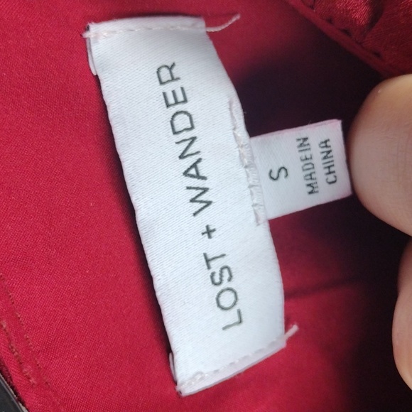 LOST + WANDER Emerald Eyes Long Sleeve Mini Dress Burgundy Size Small 2 - 4 NWT - Picture 5 of 12